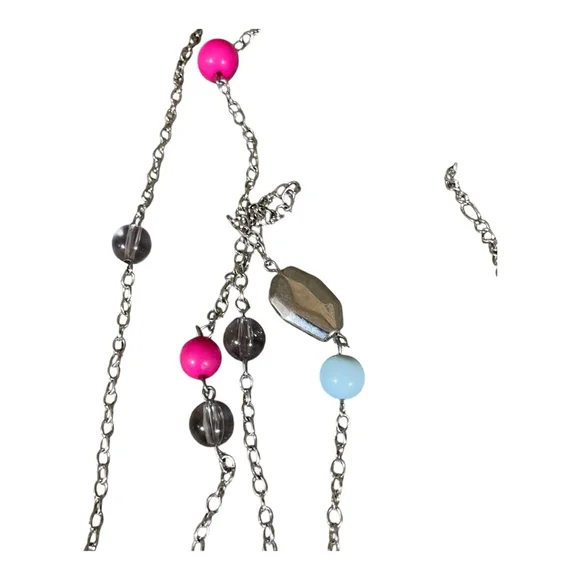Paparazzi Necklace Silver Pink Light Blue White Accessories Compete your Look - Picture 6 of 10